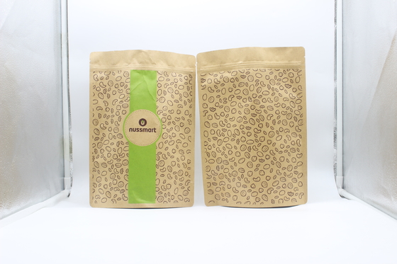 주문 ziplockk Kraft Paper Stand Up Pouch 재사용 가능한 재분해 가능한 커피 차용 online manufacture