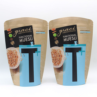 주문 사용자 지정 Kraft 종이 엽지 가방 식품 등급 알루미늄 엽지 서식 차 포장 봉지 online manufacture