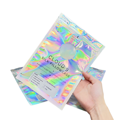주문 홀로그래프인 마일라는 지퍼와 3마리의 사이드 실 백을 패키징하는 팁을 견딥니다 online manufacture