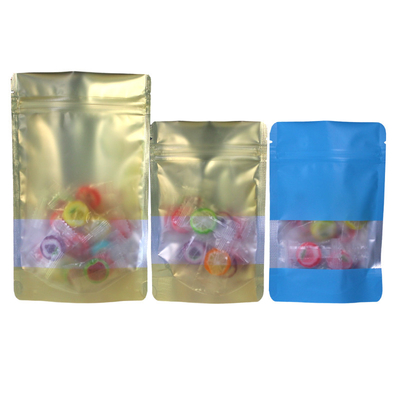주문 커스텀 지퍼 재 닫을 수 있는 알루미늄 엽 Mylar 가방 창문과 함께 플라스틱 포장 가방 online manufacture