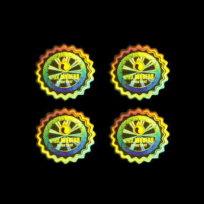 주문 홀로그램 보안 Qr 코드 홀로그램 스티커 자기 접착성 무지개 원 스티커 online manufacture