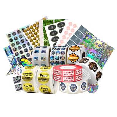 주문 자외선 보안 QR 코드 홀로그램 스티커 라벨 영구 / 제거 / 뜨거운 녹음 접착제 online manufacture