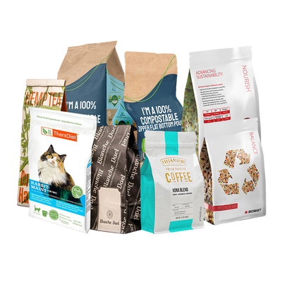 주문 유연 한 포장 재 닫을 수 있는 Mylar 가방 Ziplock 차 음식을위한 평면 하단 봉지 online manufacture
