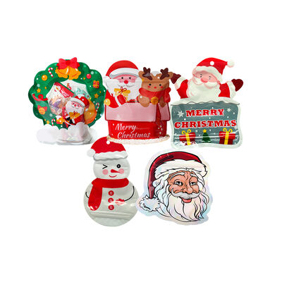 주문 맞춤형 크기 습기 방지 gravure 인쇄 크리스마스 사탕 포장을위한 서지 포스 지퍼 가방 online manufacture