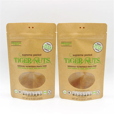 주문 식품용 콤포스타블 250g 크래프트 종이 봉지 투명 창문 online manufacture