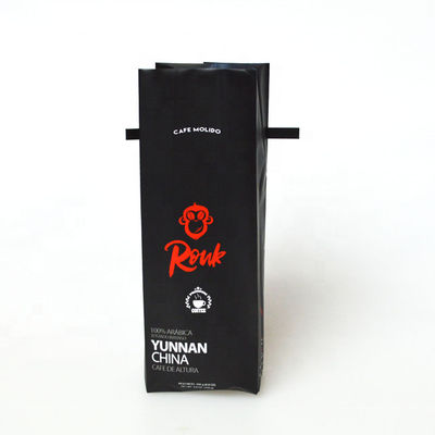 주문 엽록소 덩어리 마일러 매트 블랙 커피 가방 CMYK 인쇄 ISO9001 online manufacture