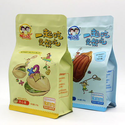 주문 재활용 가능한 200g 평면 바닥 봉지 MOPP 식품 등급 지플록크 봉지 online manufacture