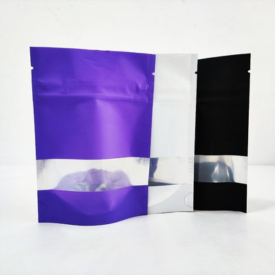 알루미늄 엽지 지퍼 보라색 매트 서식 포스 지프 잠금 생물 분해 Mylar 가방