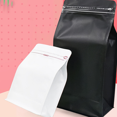 맞춤식 8면 봉쇄 평면 바닥 커피 가방 250g 500g 1000g 밸브