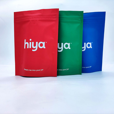매트 레드 그린 Mylar 알루미늄 호일 가방 지퍼 잠금 Mylar 스탠드 업 파우치