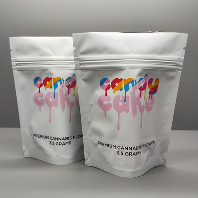 3.5g 잡초 꽃 포장 부드러운 터치 마이러 가방 마이러 지플록크 서드업 가방
