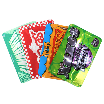 반짝이는 포장 잡초 Mylar 서지 가방 사용자 지정 서지 지퍼