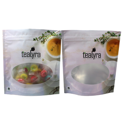 사용자 지정 Ziplock 플라스틱 서식 가방 열 밀폐 식품 포장 가방 창문