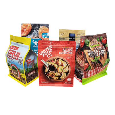 8 사이드 밀폐 커피 가방 알루미늄 엽지 지퍼 잠금 가방 평면 바닥 Kraft 종이 음식