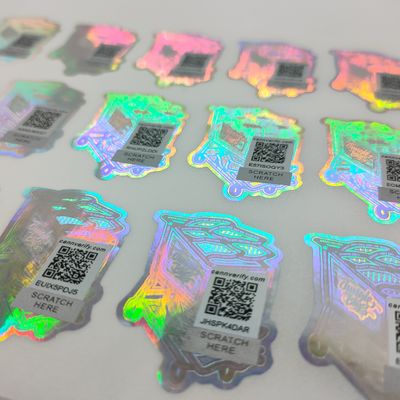 FDA 위조 방지 라벨 80 미크론 3D 홀로그램 스티커 PE 필름