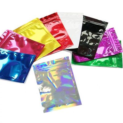 홀로그래픽으로 다시 닫을 수 있는 플라스틱 봉지 7g 서 있는 알루미늄 포일 봉지