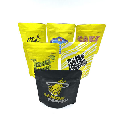 HACCP Mylar 알루미늄 엽지 봉지 14g 다시 닫을 수 있는 3면 봉지