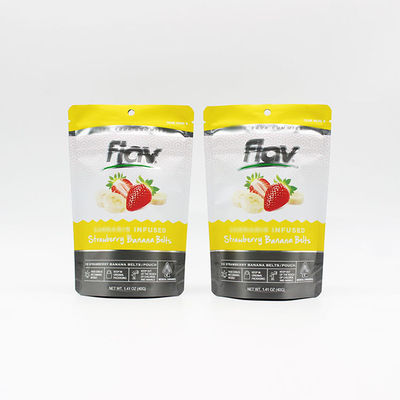 MOPP Mylar 알루미늄 엽지 가방 0.5oz ziplockk 가방 눈물 톱니