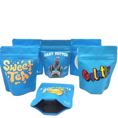 120g 디지털 인쇄 된 서 있는 가방 OEM 3 면 봉인 평면 가방
