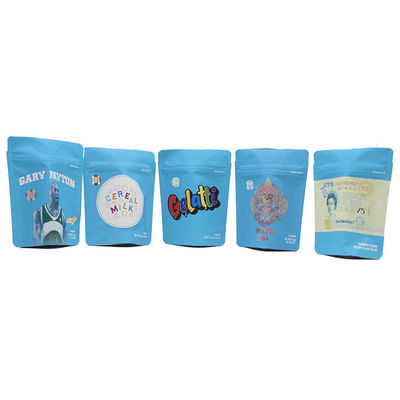 LDPE Mylar Ziplockk 스탠드업 가방 파란색 재봉식 지퍼 가방 5 인치 높이