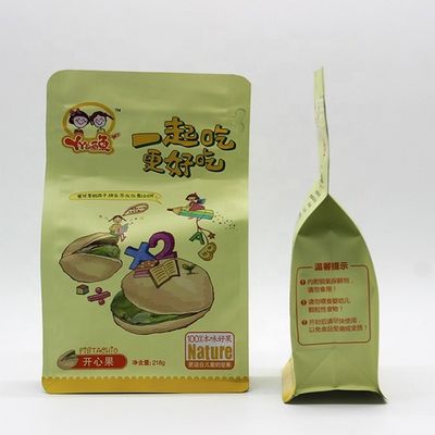 8면 밀폐 평면 하단 지퍼 봉지 크래프트 종이 알루미늄 엽물