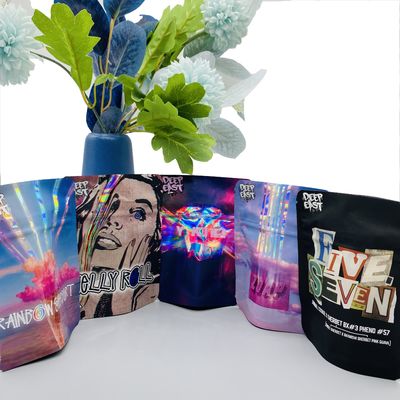 플라스틱 DEO 농장 PET 식용 재봉식 Mylar 가방 3.5g Ziplockk Mylar 가방